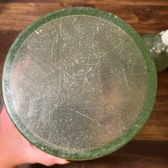 Vintage 60’s Lucite Frog Trash Can Soap Dispenser Set